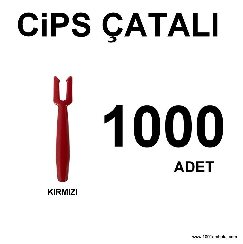 Cips Çatali 1000 Adet Kırmızı 1001 Ambalaj