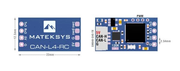 AP_Periph CAN RC Input Adapter CAN-L4-RC