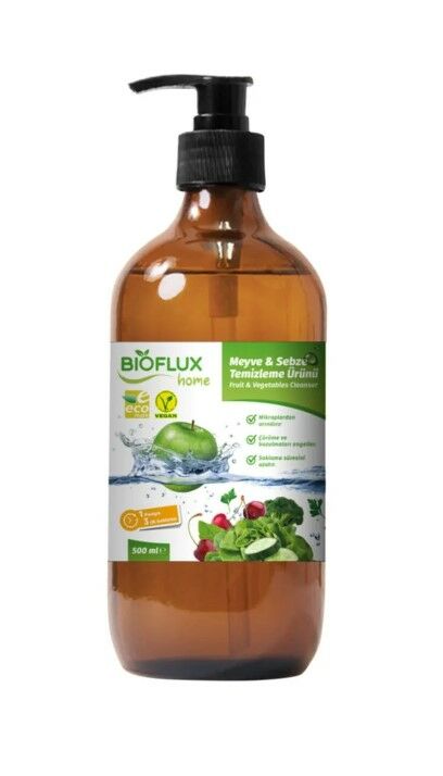 Nanomik Bioflux Home Meyve Sebze Yıkama Temizleme Ürünü-500 ml