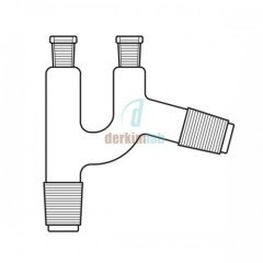 Distilasyon adaptörü, Claisen tipi Dişi NS : 14,5/23  - Erkek  NS :14,5/23