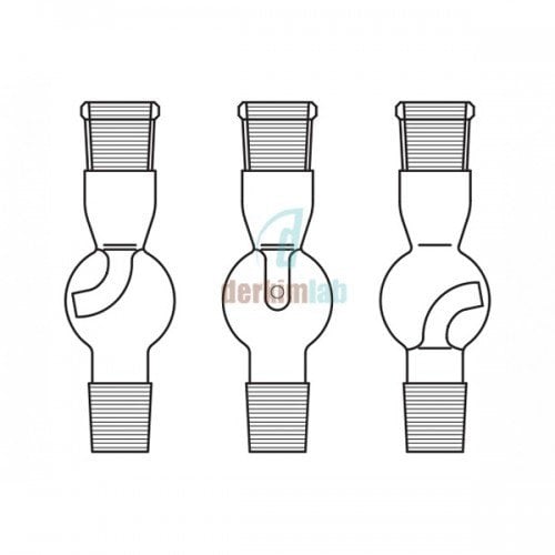 Distilasyon adaptörü, Sıçratma tutuculu, Dik tip Dişi NS : 14,5/23  - Erkek  NS :14,5/23