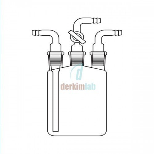 Woulfe şişesi NS : 29/32  , 1000 ml Hacim