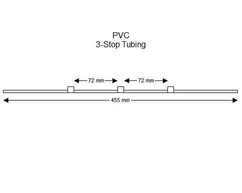3-stop PVC White/White Pump Tubing