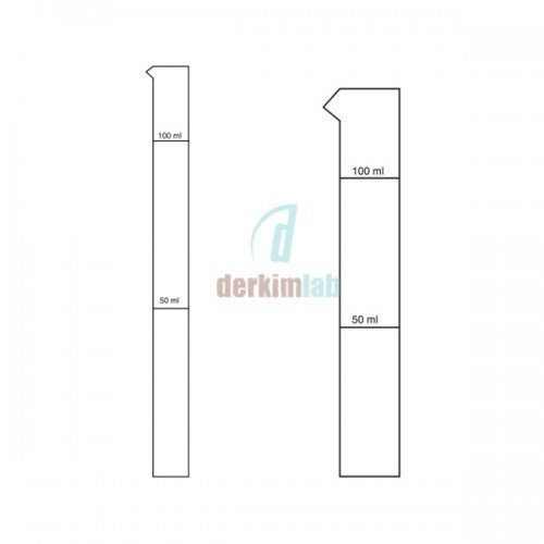 Nessler tüpü 50 ml Hacim , 20 x300 mm Çap x Boy