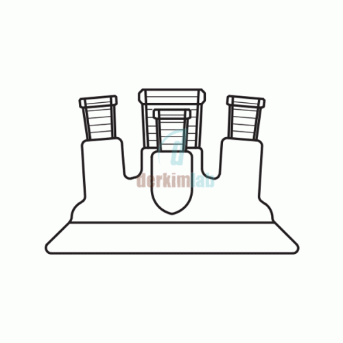 Reaktör için, Dört boyunlu kapak 60 Flanş Ölçüsü DN, NS: 14.5/23  -  3 x 14.5/23