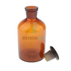 Şişe-Cam-Dar Boy-Amber - Cam Kapaklı 250 Ml