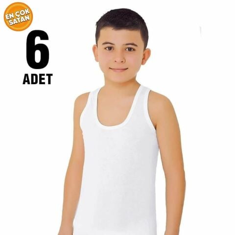 6'lı Tutku Penye Erkek Çocuk Atlet TEC0124