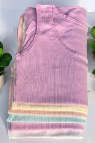 Kalın Askı Fitilli Kız Çocuk Atlet (6 Adet)