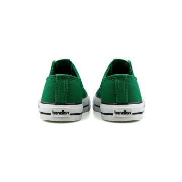 Benetton Unisex Bağcıklı Yeşil Keten Ayakkabı BN30196