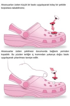 Crocs 1137 Terlik Süsü Siyah Beyaz Harf U