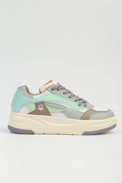 Benetton Kadın Beyaz - Lila Sneaker BNI-10001-01