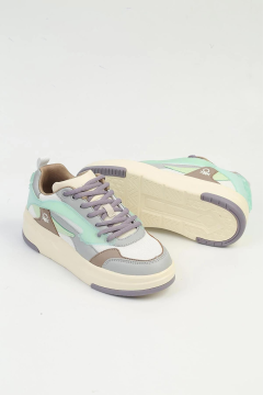 Benetton Kadın Beyaz - Lila Sneaker BNI-10001-01