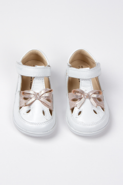 Paqpa Merida Kız Bebek Beyaz Deri İlk Adım Ayakkabısı S100