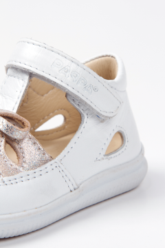 Paqpa Merida Kız Bebek Beyaz Deri İlk Adım Ayakkabısı S100