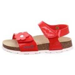 Superfit 600118-50 Kız Çocuk Mantar Sandalet Kırmızı