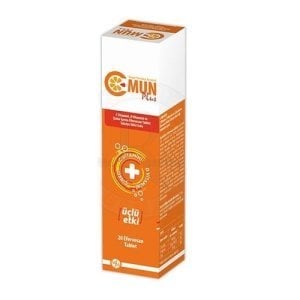 C-Mun Plus C Vitamin+D Vitamini+Çinko 20 Efervesan Tablet