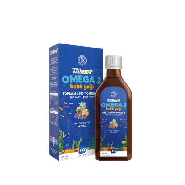 Wellcare Omega 3 Doğal Karışık Meyve Aromalı Balık Yağı 150 ml