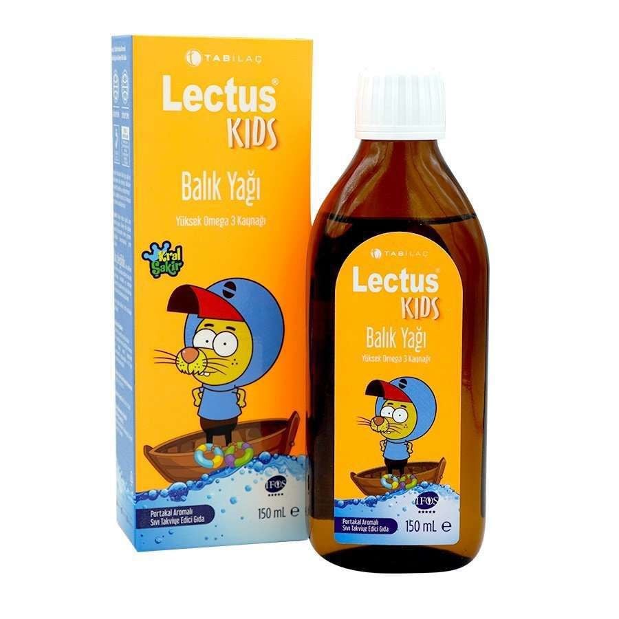 Lectus Kids Kral Şakir - Portakal Aromalı Balık Yağı Şurup 150 ml