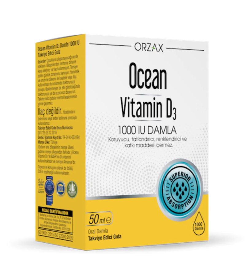 Ocean Vitamin D3 1000 IU Damla