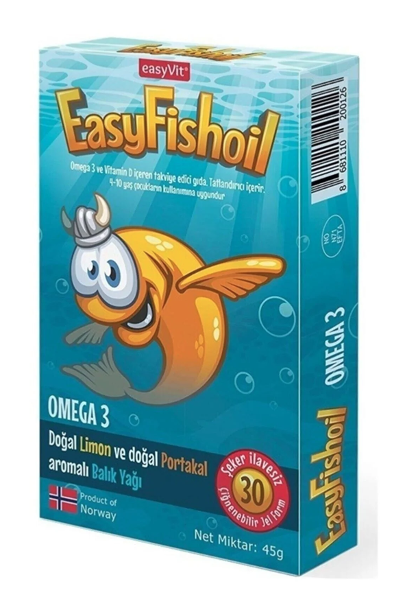 EasyFishoil  - Omega-3 + D Vitamini Çiğnenebilir 30 Jel Tablet