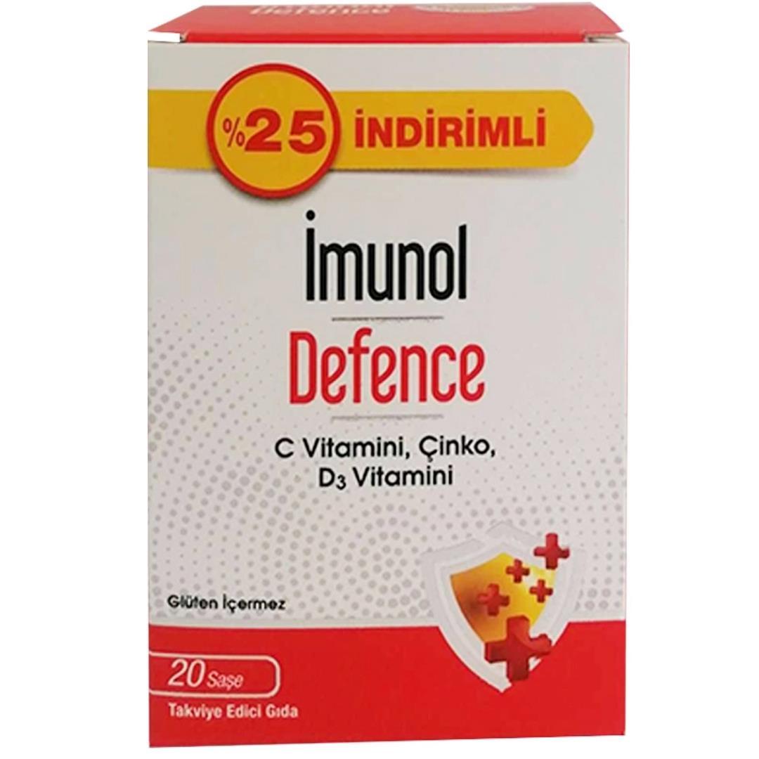 Orzax İmunol Defence Vitamin-C + D3 + Çinko 20 Saşe
