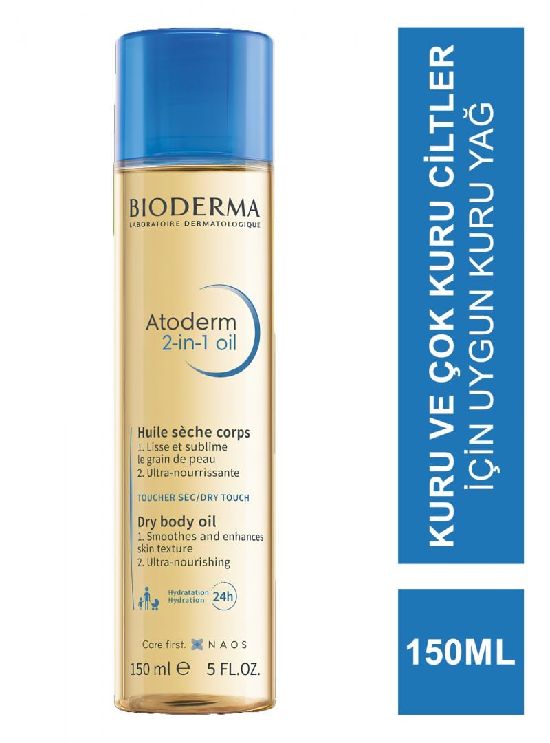 Bioderma Atoderm 2 in 1 Nemlendirici Besleyici Cilt Bakım Yağı 150 ml
