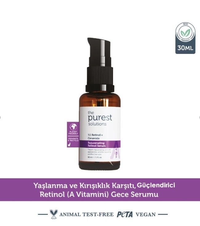 The Purest Solutions %1 Retinol + Ceramide Rejuvenating Retinol Serum 30 ml