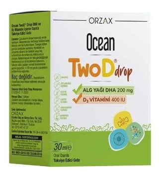 Ocean TwoD Drop D3 Vitamini 400 IU Damla 30 ml