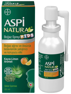 Aspi Natura Kids Kayısı & Limon Boğaz Spreyi 20 ml