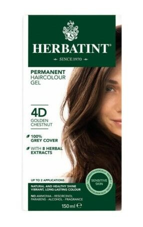 Herbatint Kalıcı Saç Boyası - 4D ( Golden Chestnut - Altın Kestane )