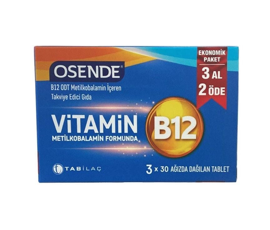 Osende B-12 Metilkobalamin 30 Tablet ( Ekonomik Paket - 3 Al 2 Öde )