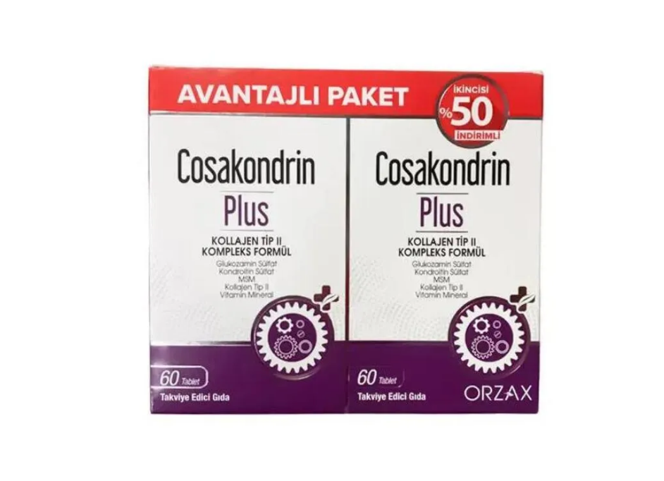 Orzax Cosakondrin Plus 60+60 Tablet İkincisi % 50 İndirimli