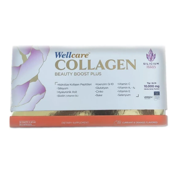 Wellcare Collagen Beauty Boost 5500 mg 30 Tüp ve 30 Kapsül (Frenk Üzümü  ve Portakal Aromalı)