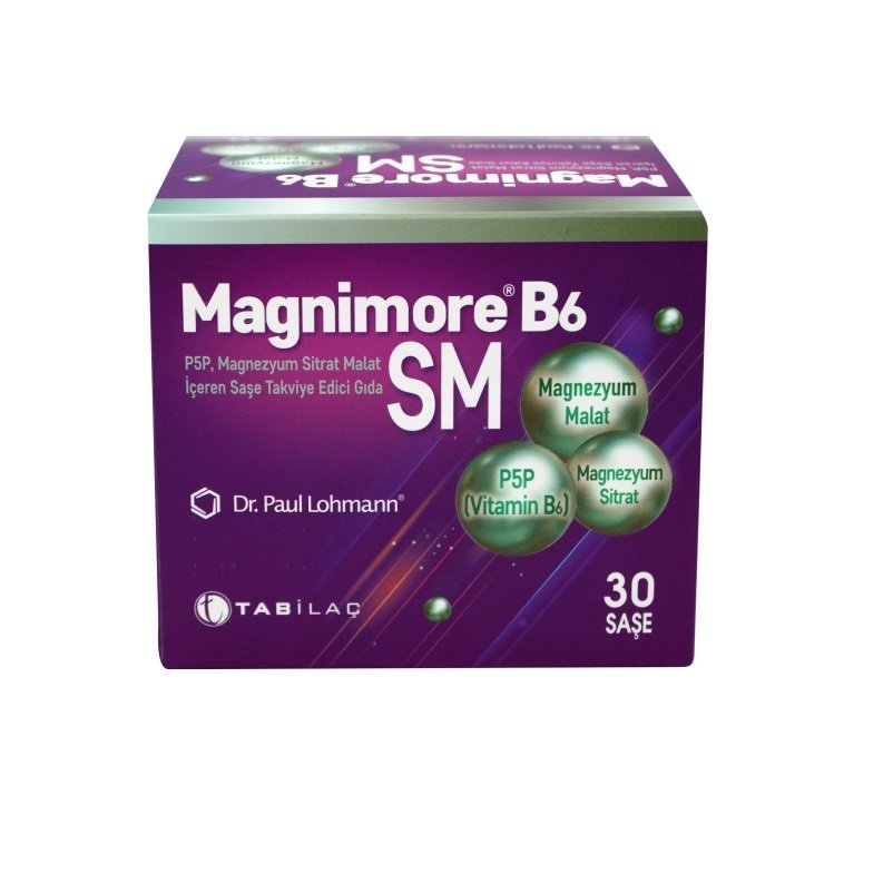Magnimore B6-SM Magnezyum Sitrat + Malat 30 Saşe