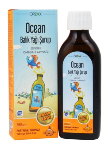 Ocean Omega-3 Portakal Aromalı Balık Yağı Şurup 150 ml