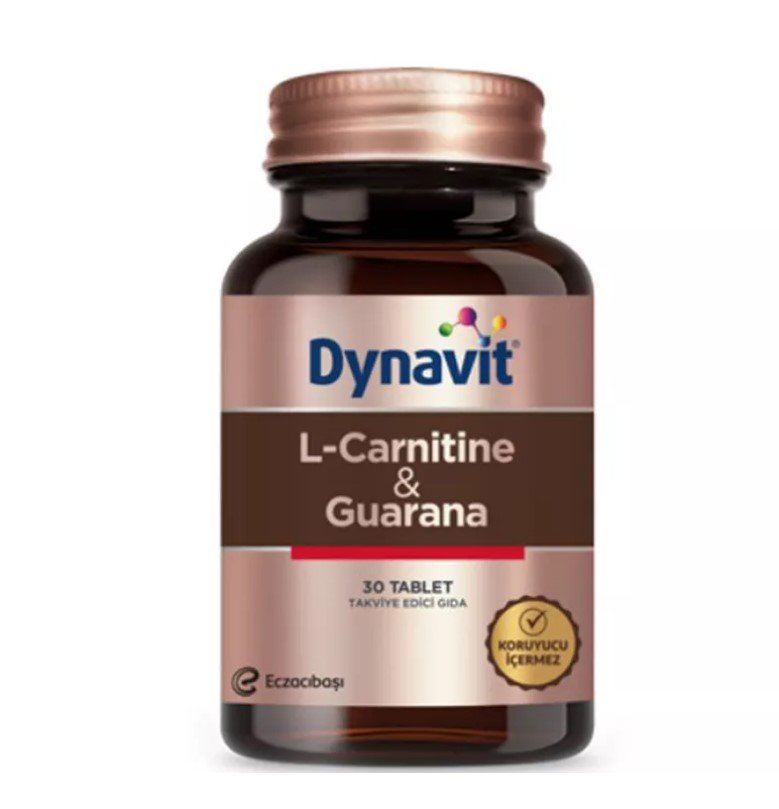 Dynavit L-Carnitine ve Guarana Takviye Edici Gıda 30 Tablet