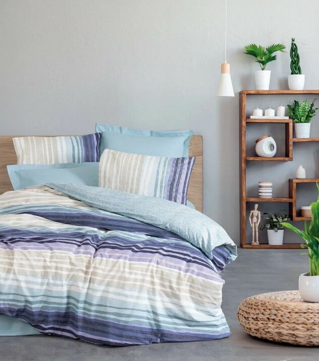 Cotton Box Line Tek Kişilik Nevresim Takımı Fonte Mint