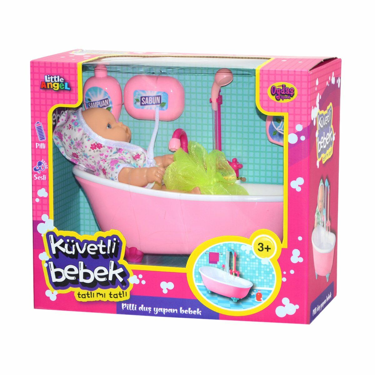02605 Oydaş, Pilli Küvette Duş Yapan Bebek