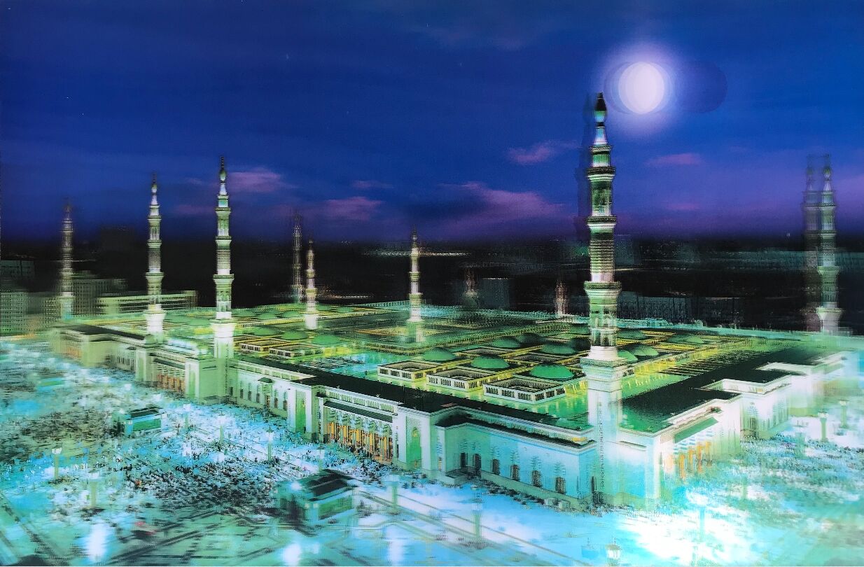 3 Boyutlu Resim Ekstra Çözünürlüğe Sahip Medine Resmi Tablosu 40x60 cm