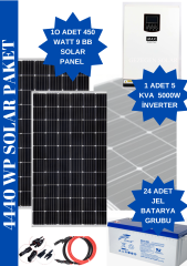 Güneş Enerjisi Hazır Paket 4.44 Kw/h
