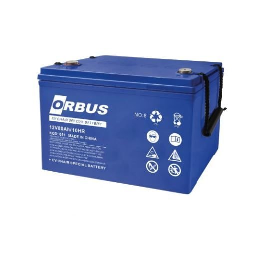 ORBUS 12V 80AH ENGELLİ ARAÇ AKÜSÜ