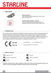 Starline G-058A-C Şeffaf Darbeye Karşı Dirençli ve Buğulanmaz Koruyucu Gözlük