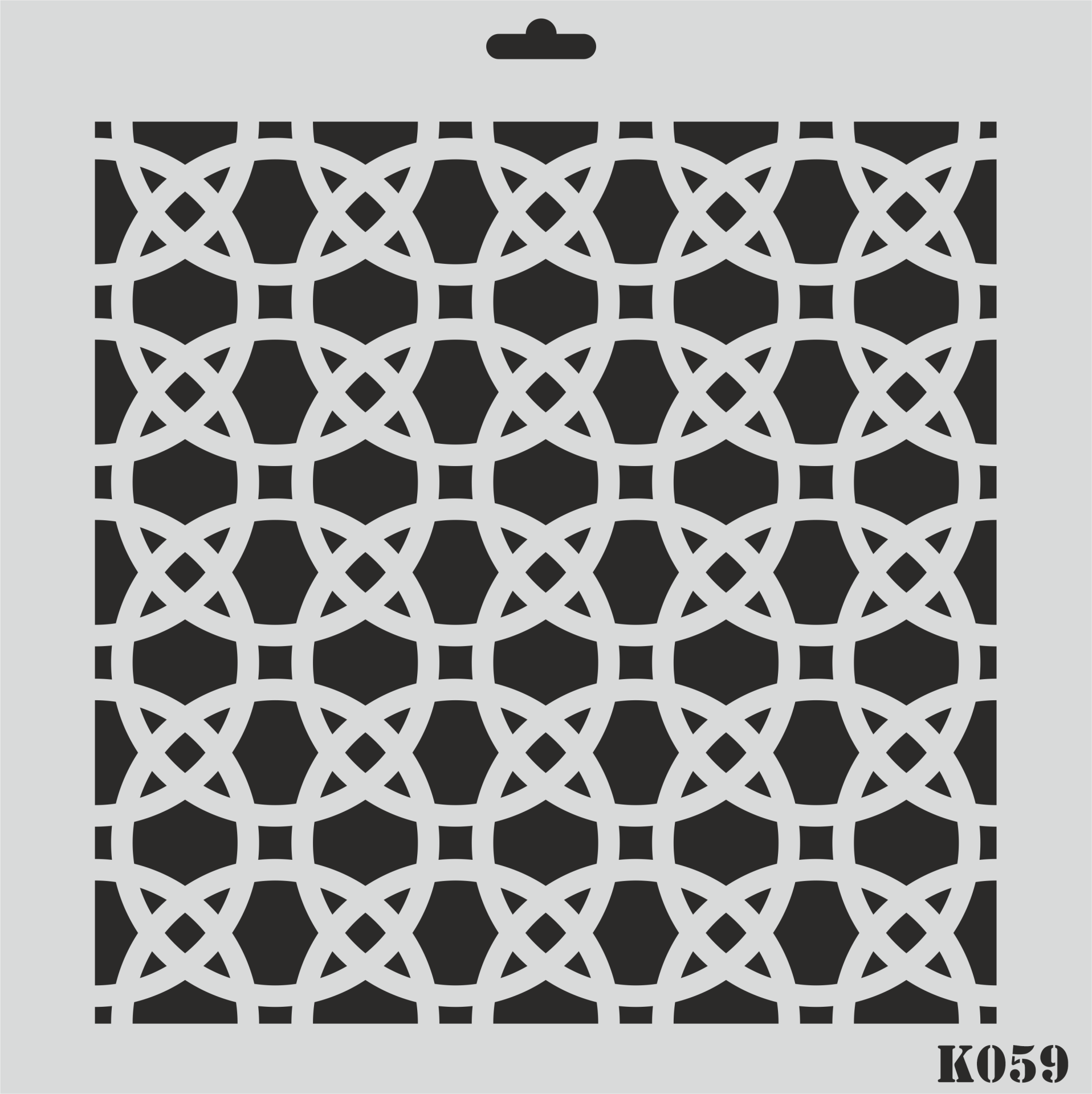 K059 - K STENCİL (25X25)