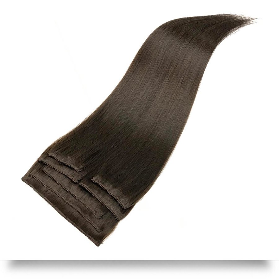 8 Parça Ombre Röfle Çıt Çıt Saç #4.1 Dark Ash Brown