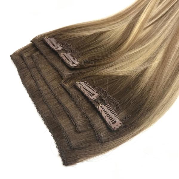 7 Parça Çıt Çıt Saç #6A-8A-613 California Blonde Ombre & Röfle