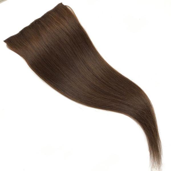 Tek Parça 28,5cm 5 Tokalı Çıt Çıt Saç #6 Chestnut Brown