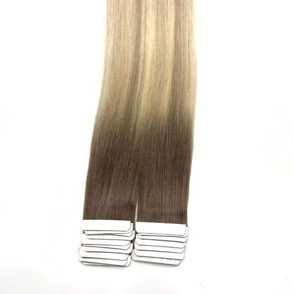 Mikro Bant Saç Kaynak #6A-801-60 Baby Blonde Ombre Balayage