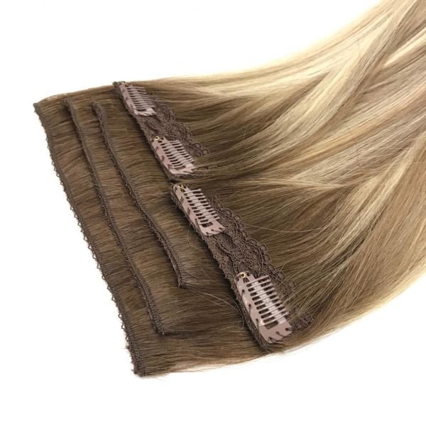 5 Parça Çıt Çıt Saç #6A-8A-613 California Blonde Ombre & Röfle