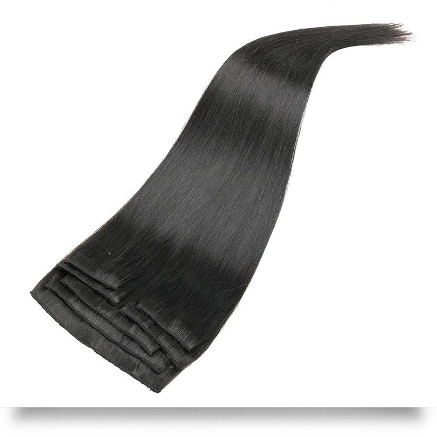 8 Parça Ombre Röfle Çıt Çıt Saç #1B Natural Black