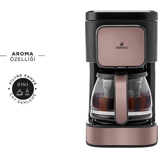 Karaca Just Coffee Aroma 2 in 1 Çay ve Kahve Makinesi Rosegold